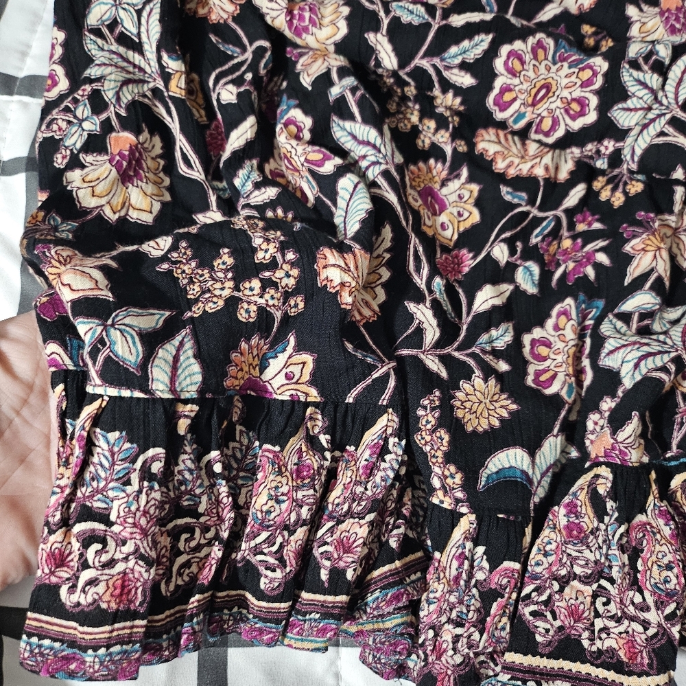 New, black, floral, maternity, kimono dress - Picture 15 of 15